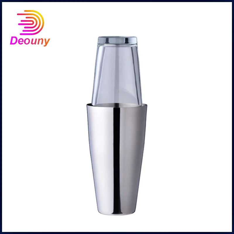 

DEOUNY Boston Shaker Stainless Steel Cocktail Shaker Bartender Kit With 450ml Glass Cup 800ml Ice Shaker Bar Sets