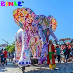 Elefante inflable grande colorido para escenario, decoración de dibujos animados para fiesta, evento, Concierto