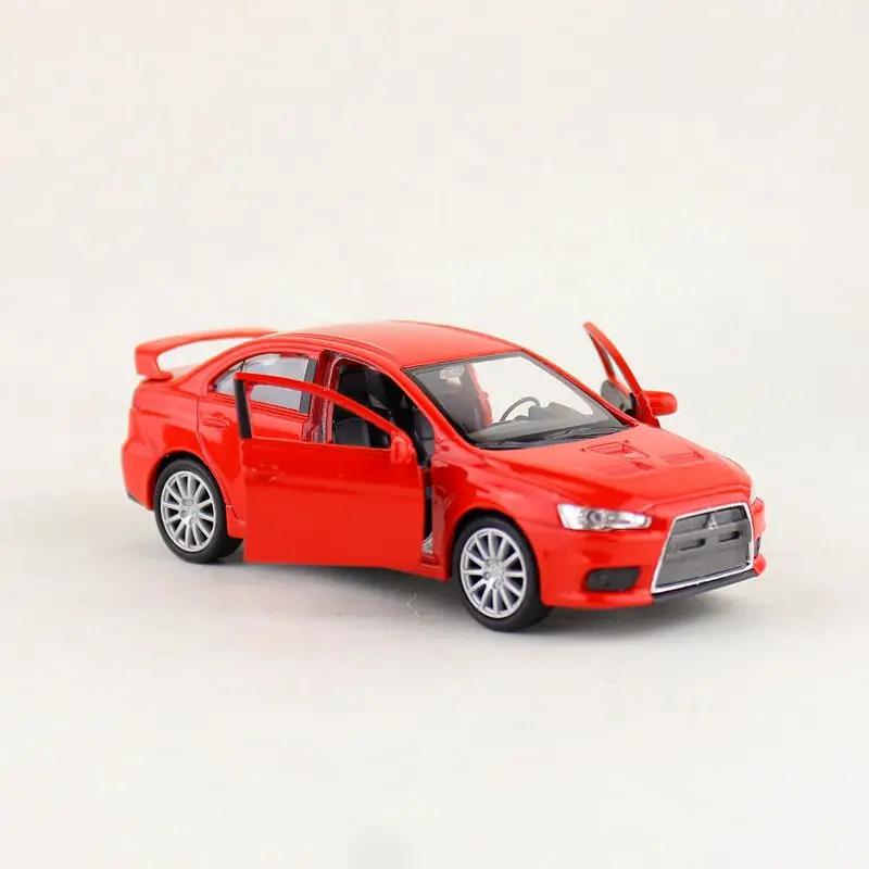 WELLY Toy Diecast Model 1:36 Scale MITSUBISHI LANCER EVOLUTION X Pull Back Car Educational Collection Gift Kid