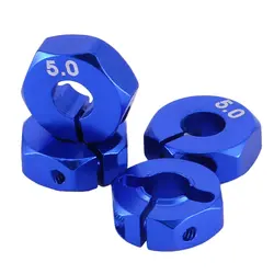 4pcs 5mm Thick 12mm Aluminum Wheel Hexagonal Nuts With Pins Screws For HSP 102042 1/10 RC Car Parts