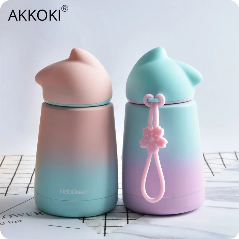 

300ml Cartoon Double Wall Stainless Steel Water Bottle Vacuum Flasks Bottle For Water Thermoses Cup Thermocup Thermal Drinkware