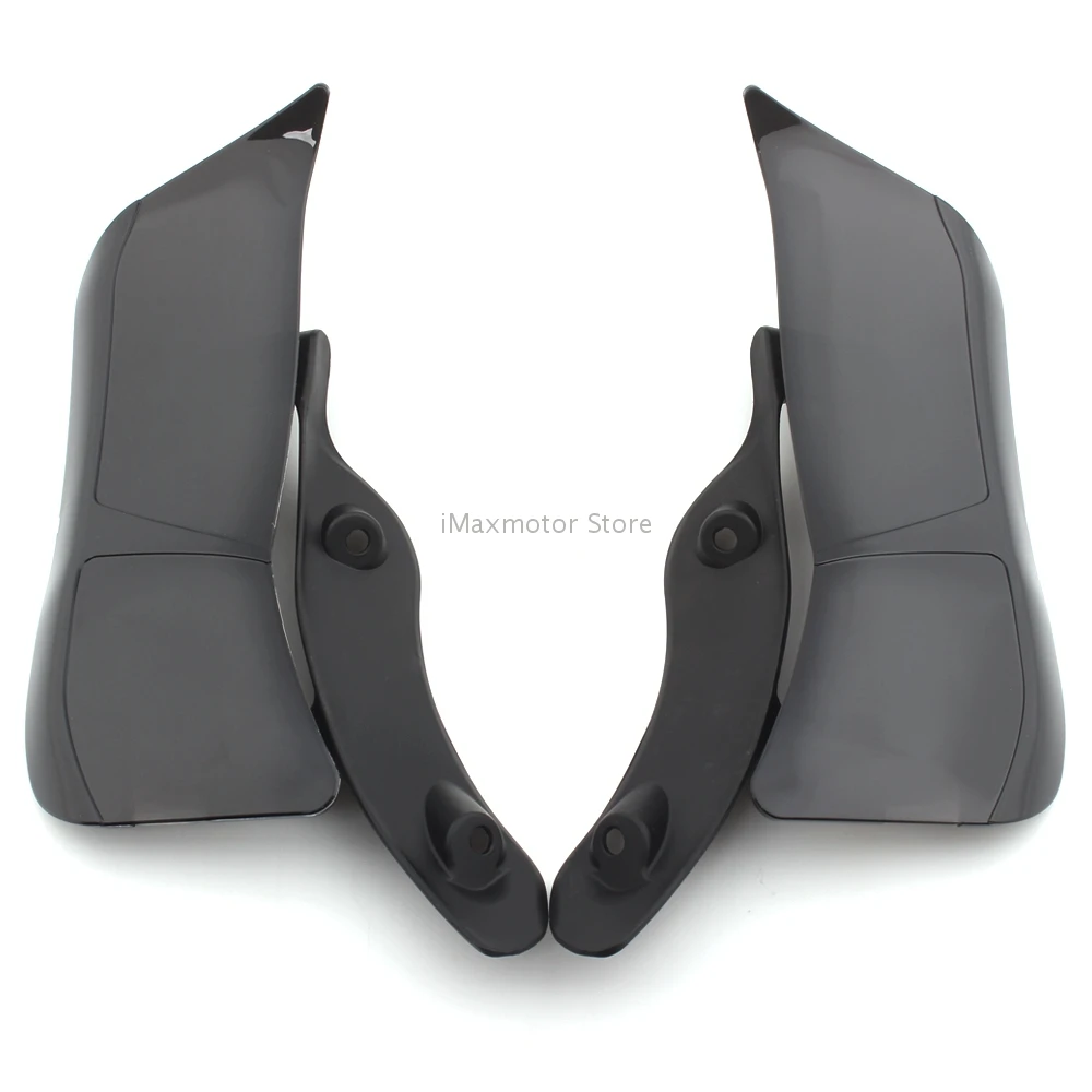 Motorcycle Black Adjustable Upper Batwing Fairing Accents Air Deflector Wind Deflectors For Harley 15-Up Road Glide FLTRX FLTRXS