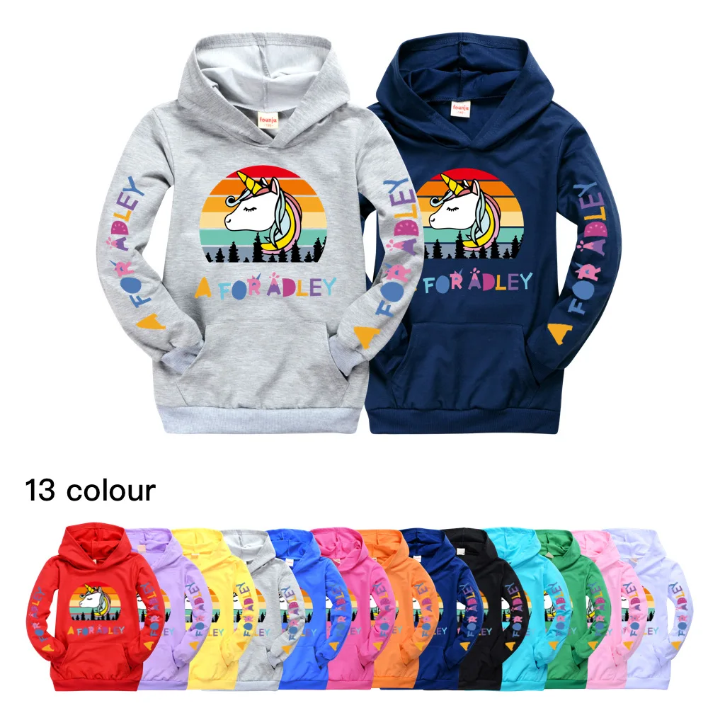 

New A for Adley Hoodies for Teen Girls Cotton Toddler Fall Clothes Pocket Sweater for Boys Big Kids Hoodie Baby Sweatershirt