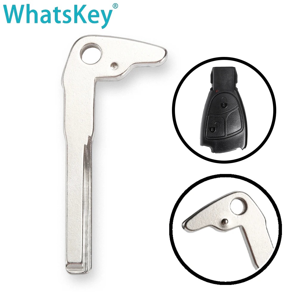 WhatsKey Replacement Smart Key Blade Blank Uncut Insert for Mercedes Benz C E S Class W203 W204 W211 W212 Auto Accessories