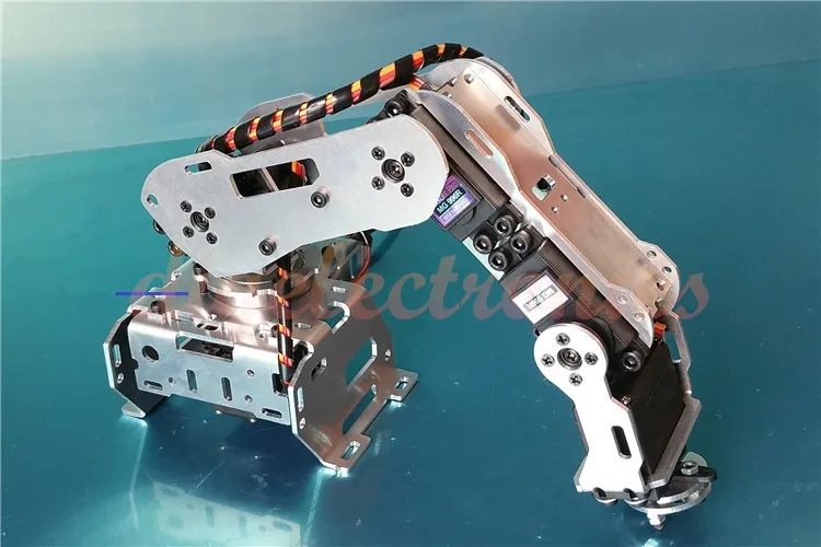 

DIY Assembled 6 Axis Mechanical Robotic Arm Clamp Robot Arm Metal Manipullator Mechanical Arm for Arduino Robotic Education