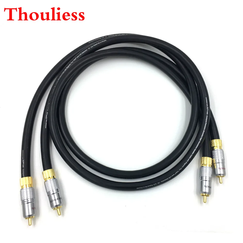 

Thouliess Pair HIFI Gold plated 2RCA Cable High-end Audio cable HIFI Double RCA Signal Line Rca cable for MONSTER XP