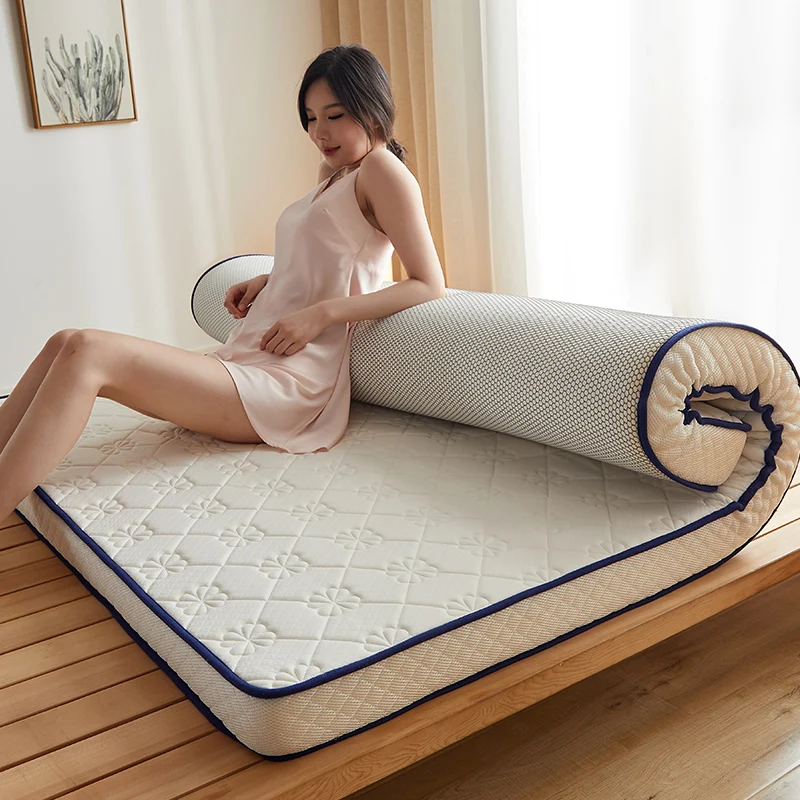 Natural latex-filled mattress, latex cushion, household not easy to collapse, thickened practical mattress tatami sponge mats