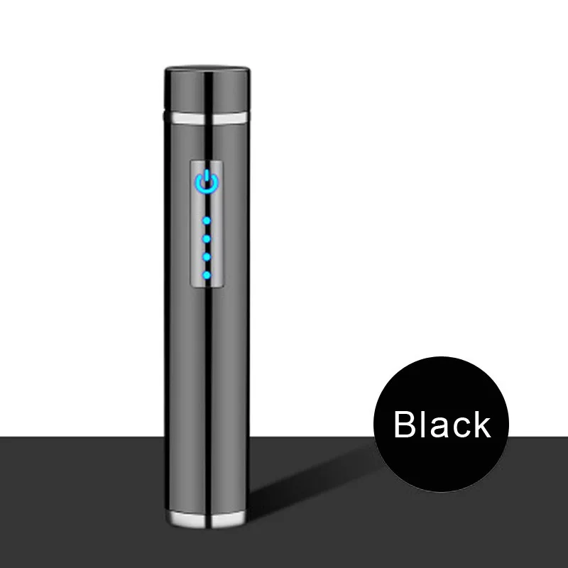 Portable Cylindrical Double Arc Lighter USB Rechargeable Lighter Creative Personality Mini Windproof Metal Cigarette lighters