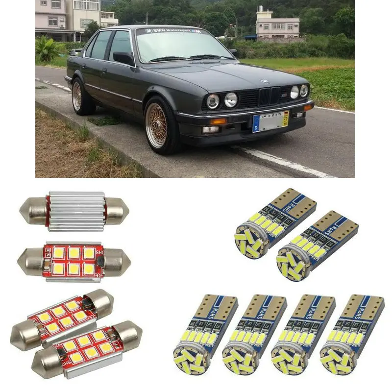 

superbright Interior led Car lights For BMW 3 e30 sedan Reading dome bulbs for cars error free dome map light 4pc/lot