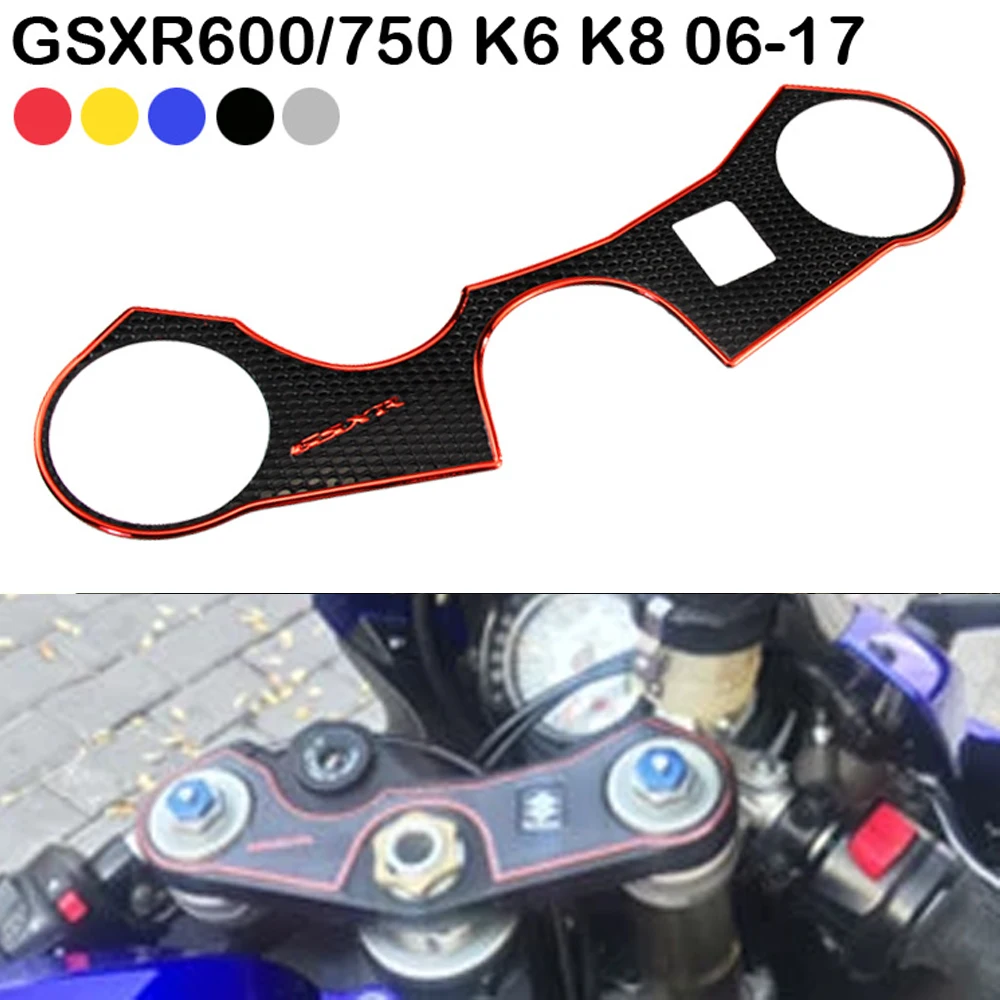 

For SUZUKI GSXR 600 750 K6 K7 K8 K9 L1 L2 L3 L4-L7 2006-2017 Motorcycle Decal Sticker Pad Triple Tree Top Clamp Upper Front End