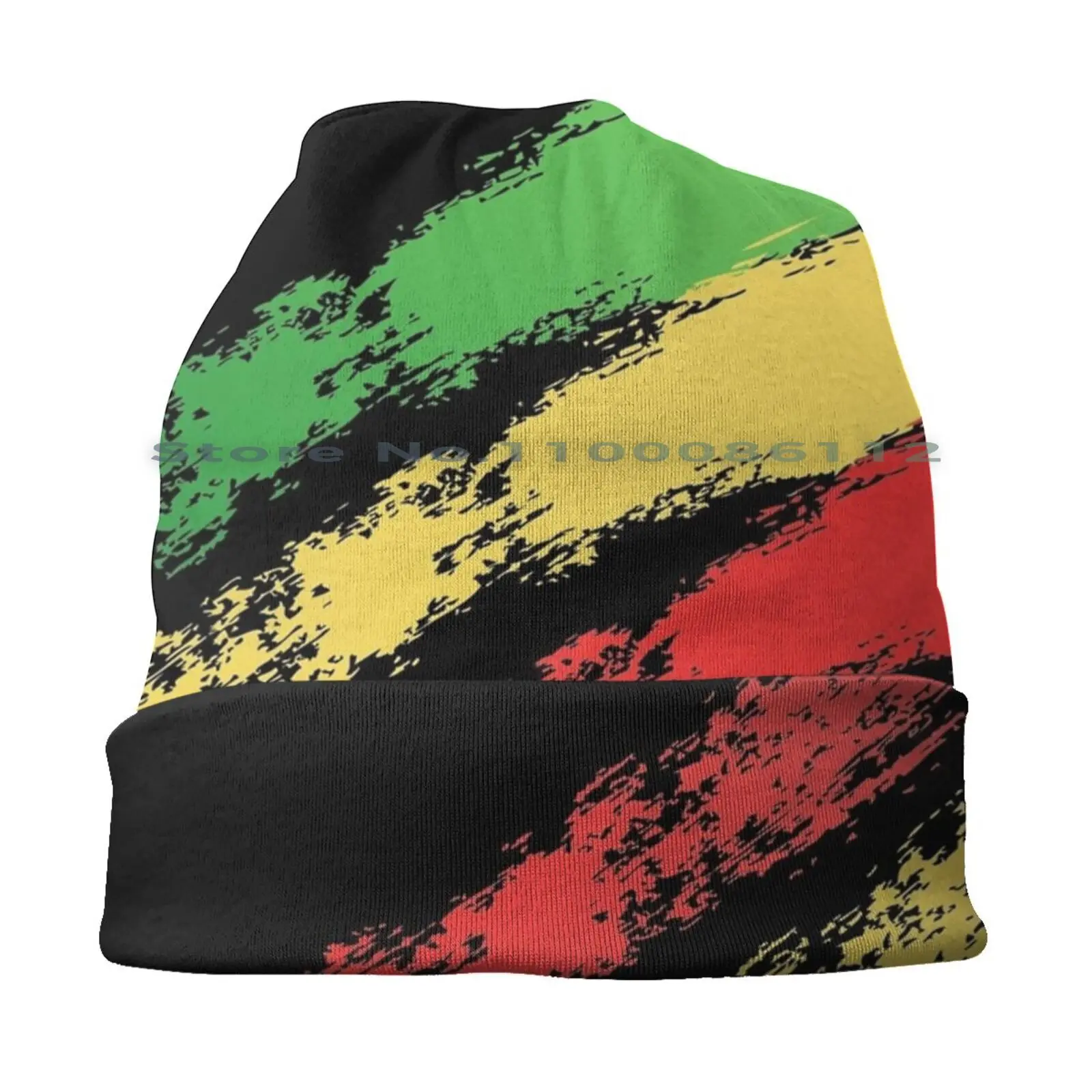 Rasta Bucket Hat Sun Cap Flag Rastafatian Green Gold Red Yellow Reggae Vibes Foldable Outdoor Fisherman Hat