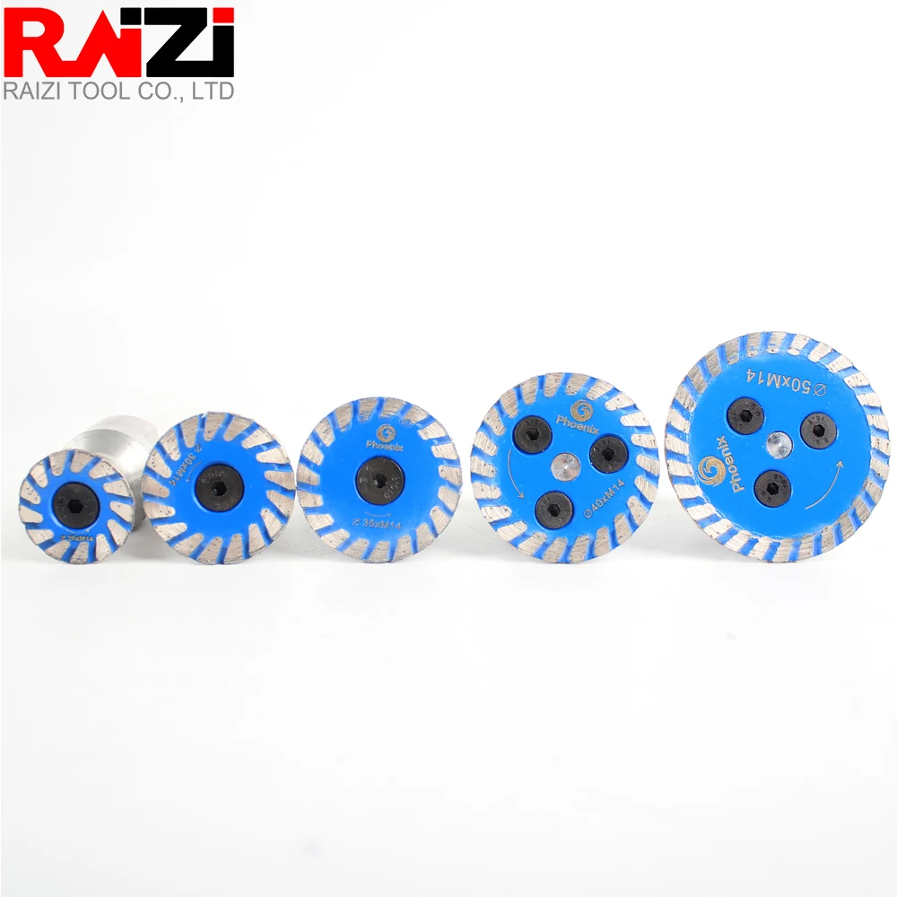 Raizi Phoenix diamond cutting grinding engraving saw blade 25/30/35/40/50 mm removable flange concrete stone carving saw disc