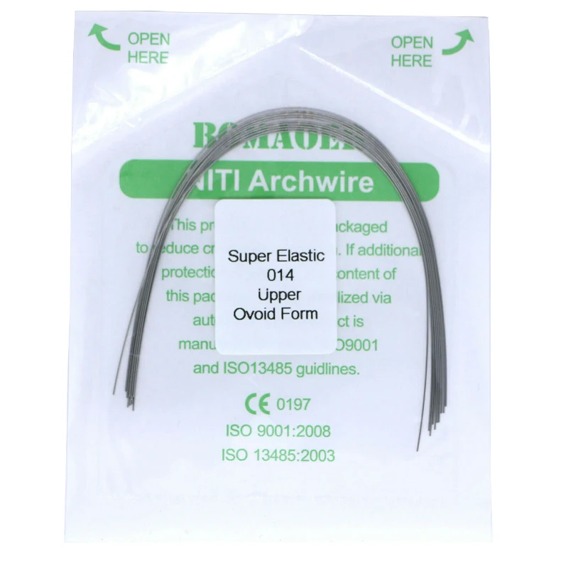 Dental Arch Wires 10 Pieces Orthodontic Super Elastic NITI Round Archwire Ovoid For Dentist Dentisty Bracket Brace