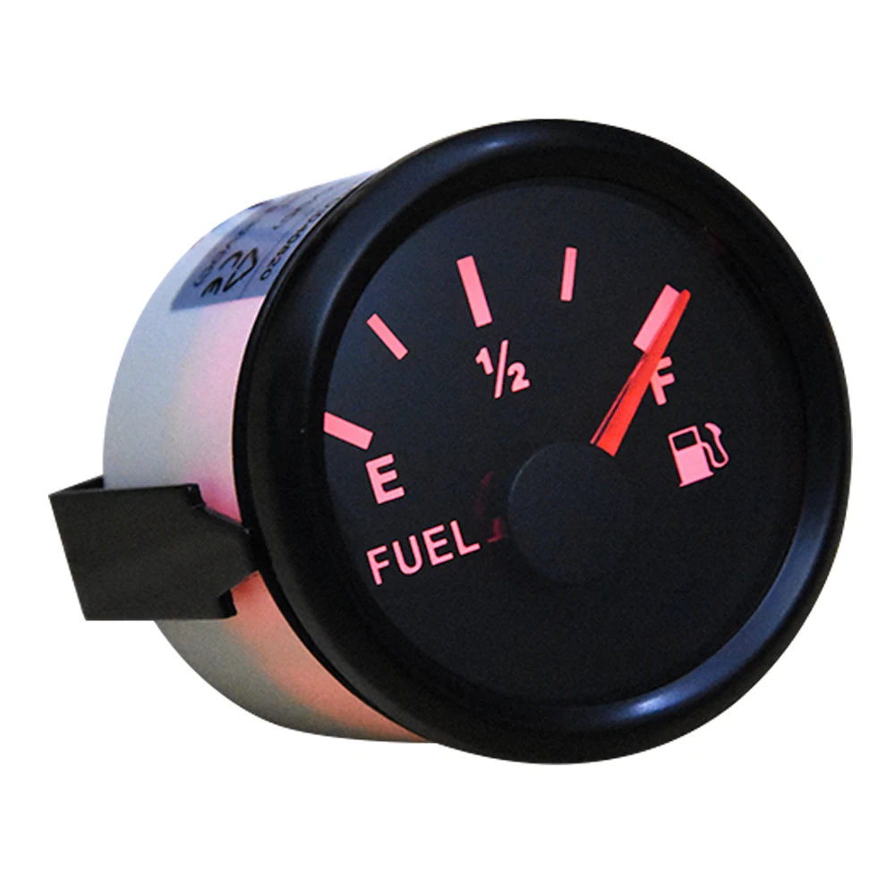 52mm Auto Car Fuel Level Gauges 0-190ohm Fuel Level Meters Marine Fuel Level Gauge Sensor Sender Unit for Boat Yacht 9-32V