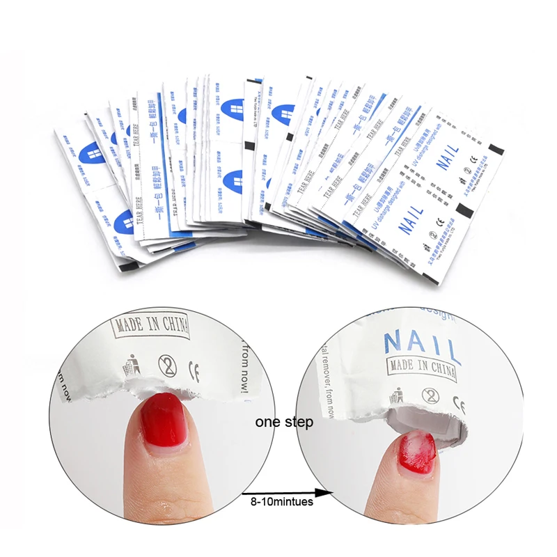 

High Quality 100 pcs/lot Gel Polish Cleanser Wipes Soak Off UV Nail Gel Varnish Cleanser Easy To Clean Wraps Manicure Paper Pads