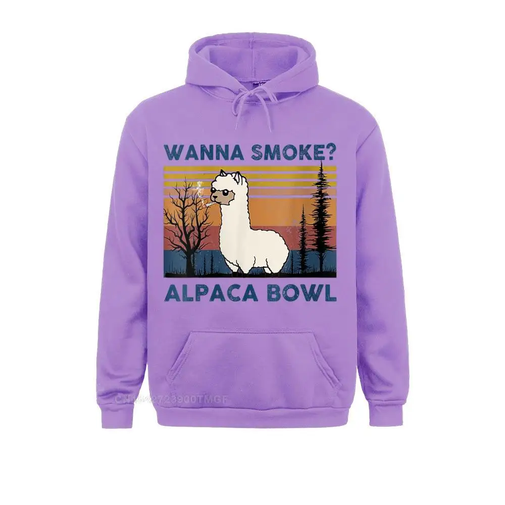 Casual Womens Wanna Smoke Alpaca Bowl Shirt Funny Alpaca Harajuku Mens Sweatshirts Discount Summer Long Sleeve Hoodies Hoods