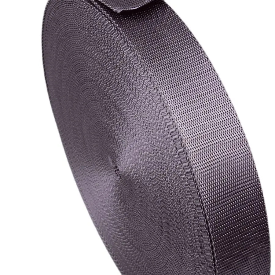 40MM Weaving Nylon Webbing Bead Tape 1.5MM Thickness Grey Color