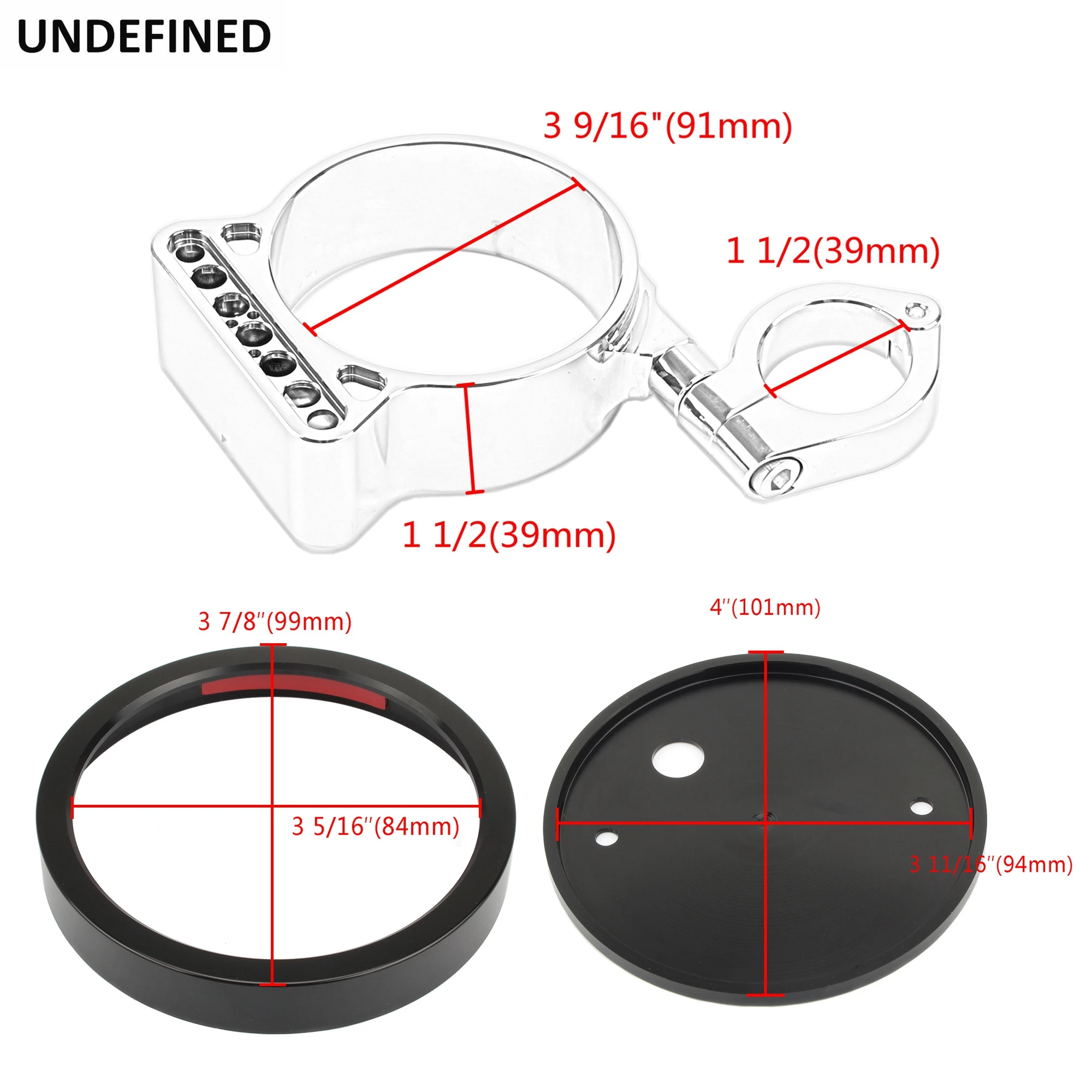 Motorcycle Speedometer Side Mount Relocation Bracket Clamp 39mm for Harley Sportster XL883 XL1200 Iron 72 93-15 Dyna FXD 93-05