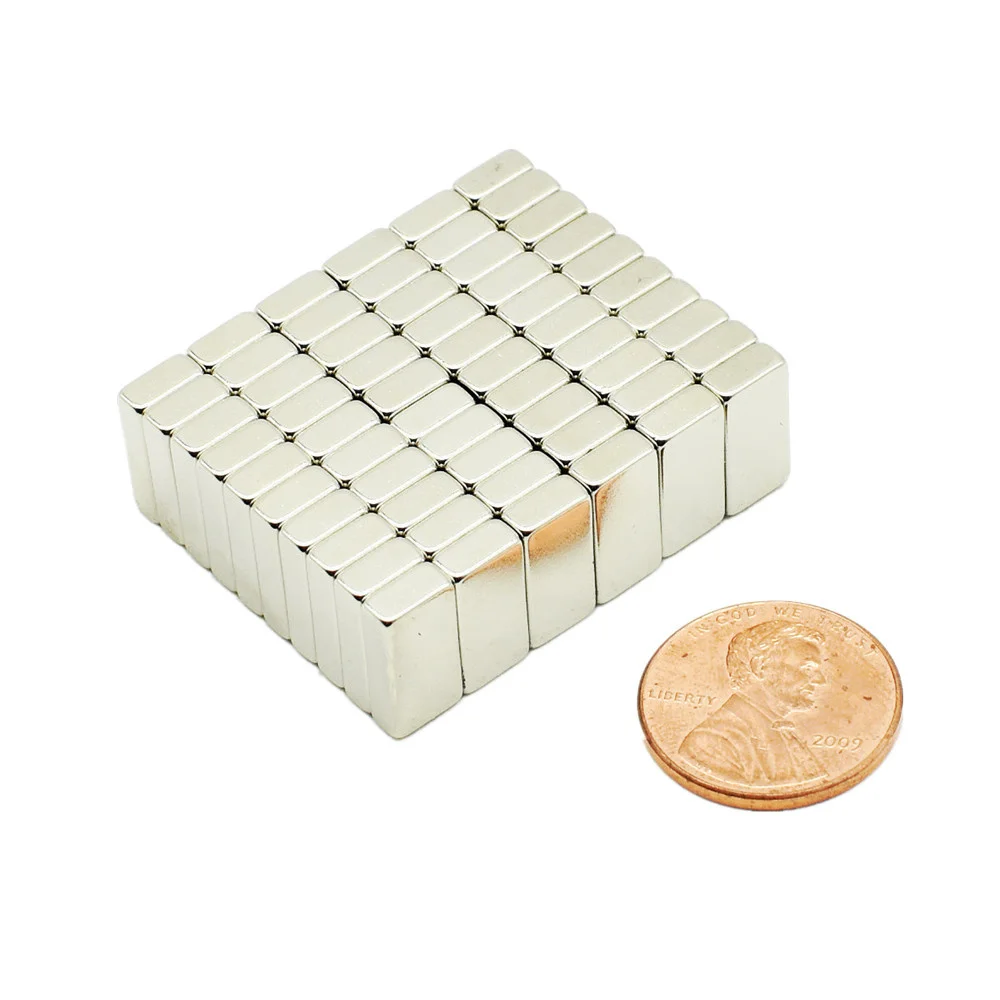 

NdFeB Magnet Block 12.7x6.35x3.18 mm 0.5" magnet Neodymium Permanent Magnets Rare Earth Magnets Grade N42 NiCuNi Plated