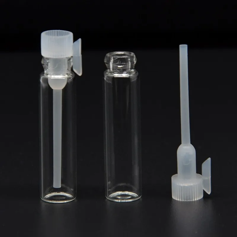 100 PCS 1/2/3 ML Empty Mini Glass Perfume Small Sample Vials Perfume Bottle Laboratory Liquid Fragrance Test Tube Trial Bottle