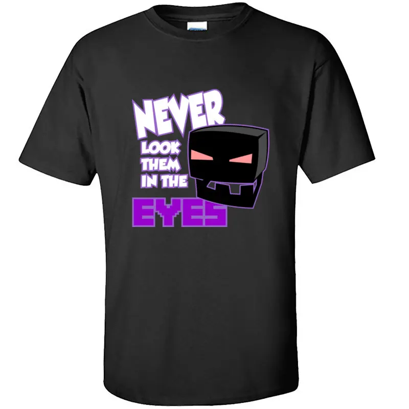 Enderman Eyes Game T-shirts Funny Design New Normal Fall Tops Shirt Good Quality Birthday Tee Shirt Boy Cotton Fabric