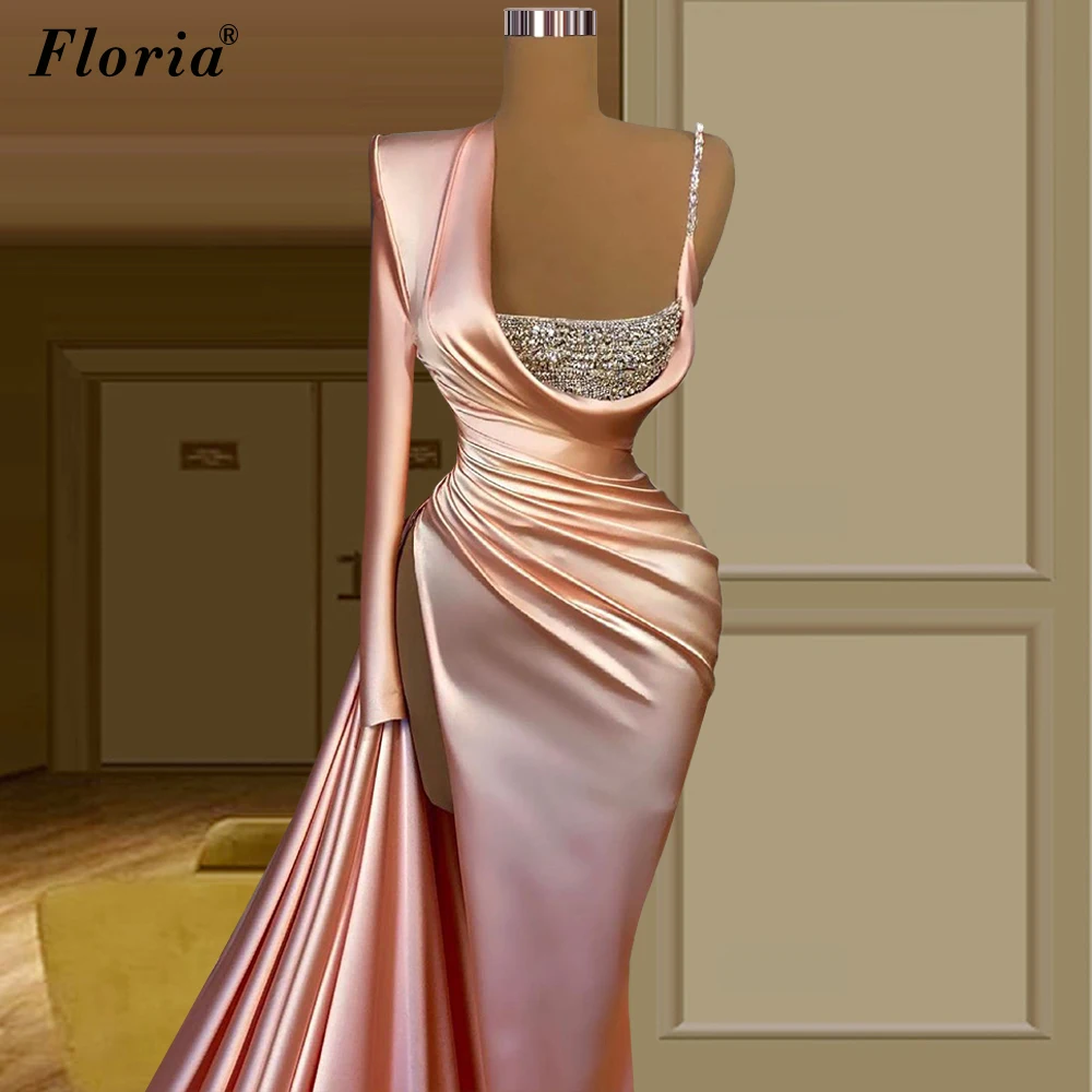 Dubai Mermaid Celebrity Dresses Long One Shoulder Arabic Evening Dresses Sexy Women Prom Party Dresses вечернее платье 2021