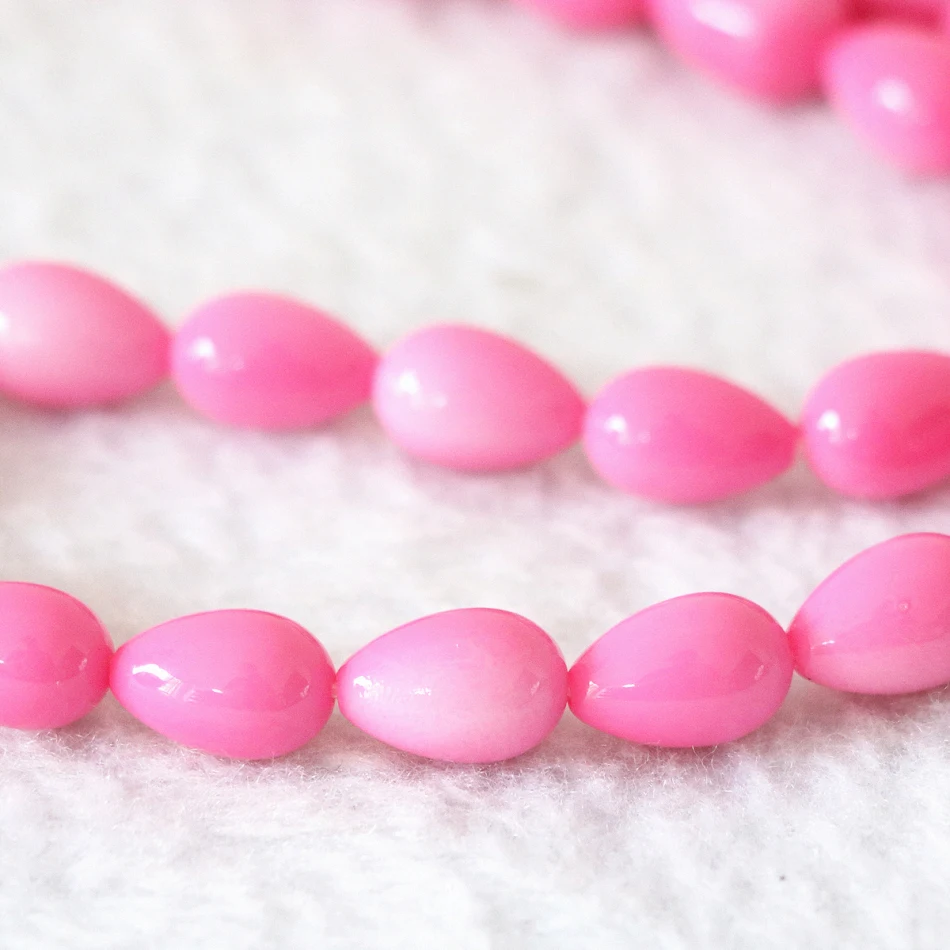 A+ Multicolor colorful Glass synthetic pearl loose beads 7*9mm teardrop diy jewelry accessories making Necklace Bracelet 38cm R1