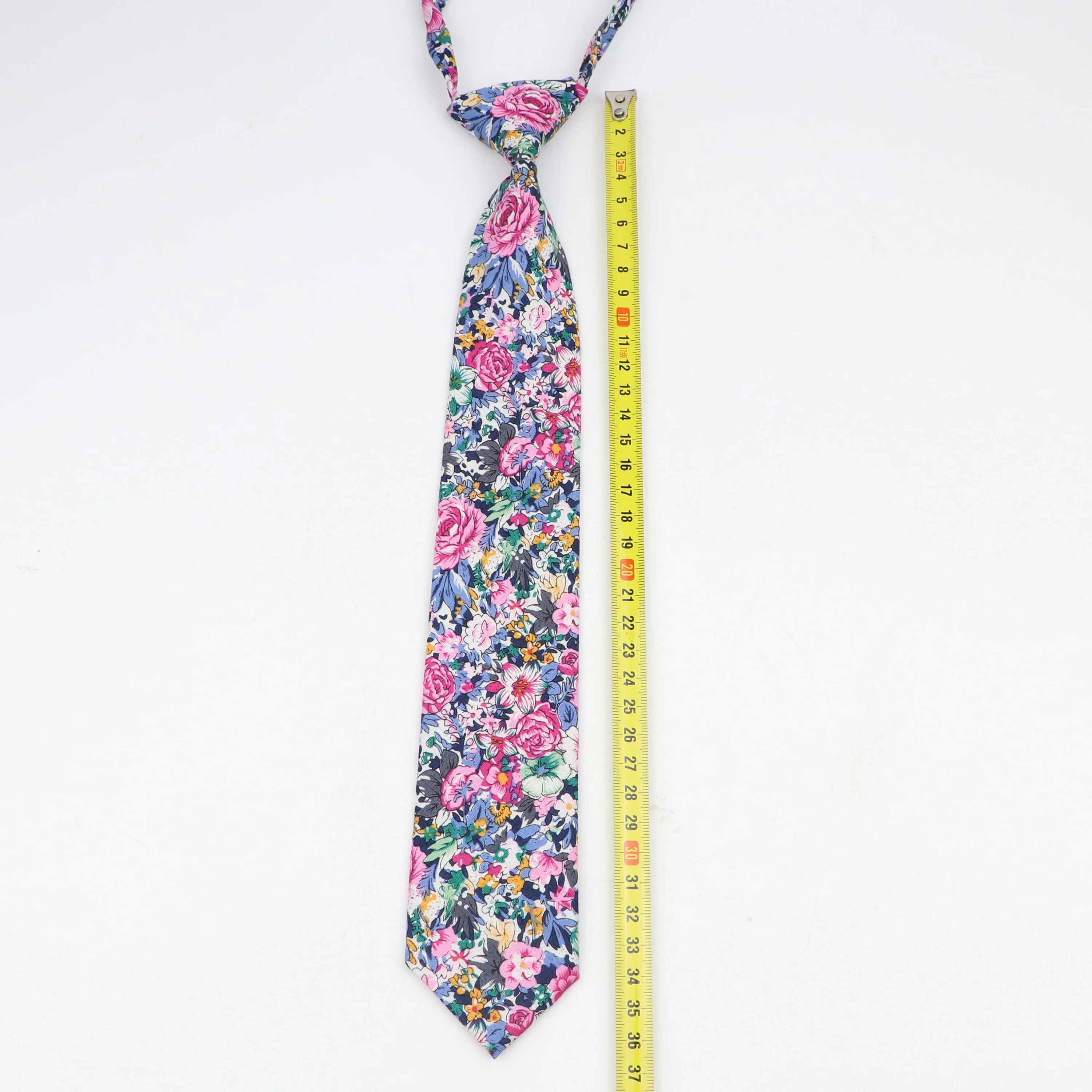 Cotton Floral Kids Elastic Necktie Bowtie Pink Blue Yellow Boys Girls Children Lovely Cute Print Tie School Daily Skinny Ties