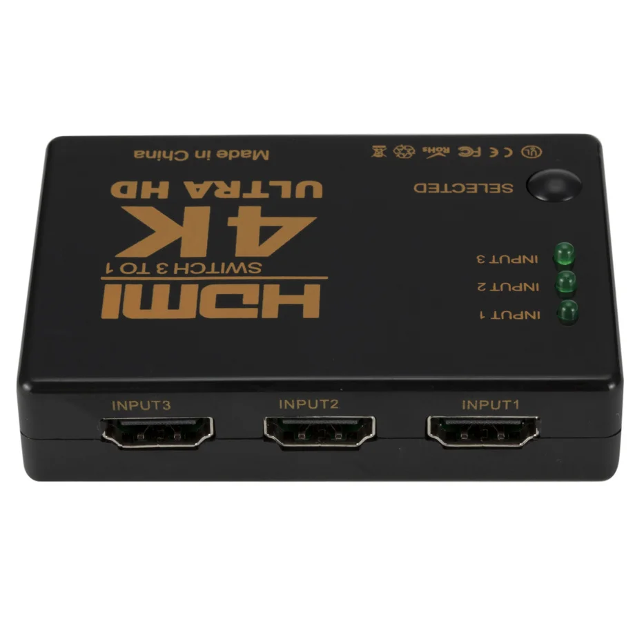 Grwibeou 3 Port 4Kx2K 1080P Switcher HDMI Switch Selector 3x1 Splitter Box Ultra HD for HDTV Xbox PS3 PS4 Multimedia HOT Selling