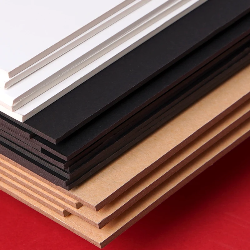 A4 A3 White Cardboard Handmade Hard Card Board 1 2 3MM Thick Craft Paper DIY Model Cardstock Black Chipboard Thicked Kraft Paper