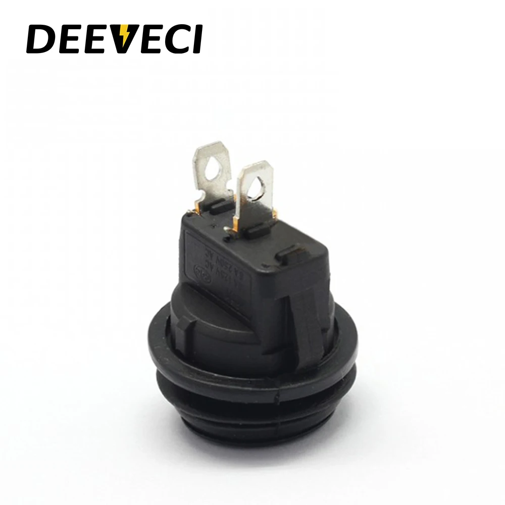 Kcd1 interruptor redondo pequeno, à prova d'água, ip67, 3 pinos, para pc, mini botão de energia