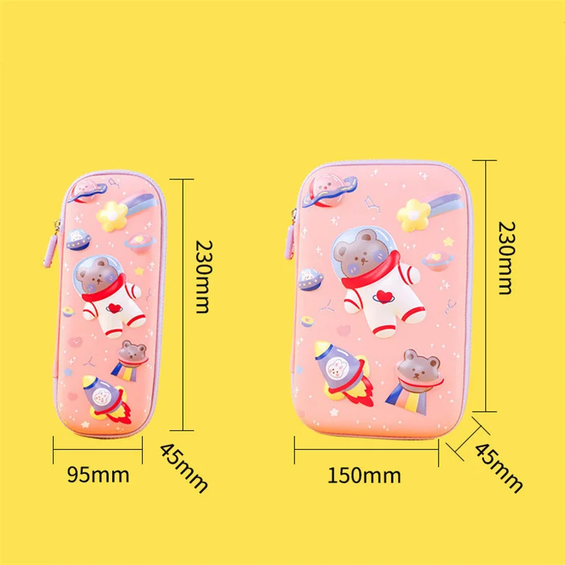 3D stereo cute pencil case School stationery box EVA cartoon pen case for children pen box Dinosaur Animal pen bag big box gifts