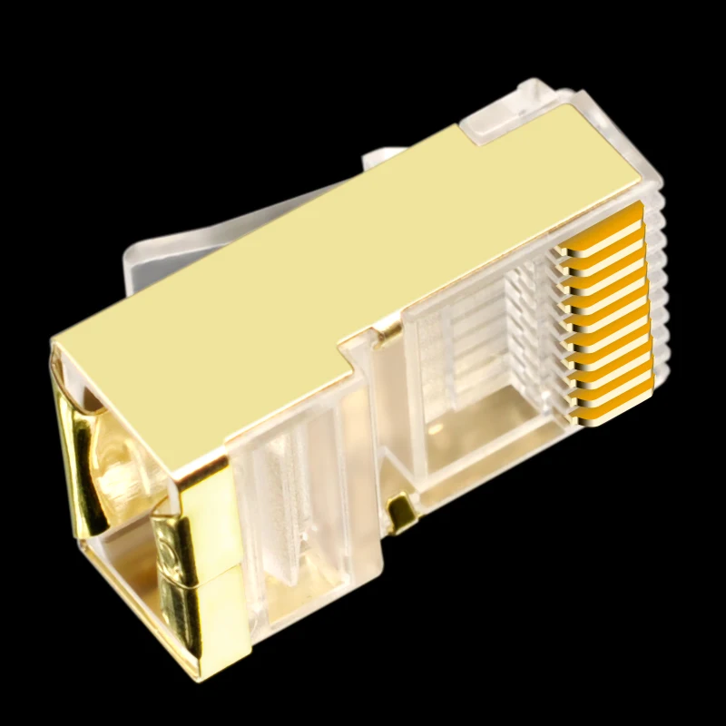 CNCOB RJ50 connectors Stranded 10P10C Network Cable Connector RJ48 Crystal Plug Modular 30 Pcs/Pack