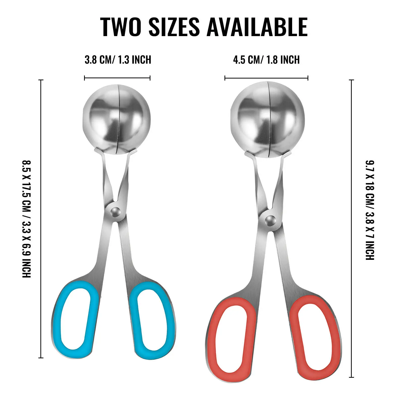 VEVOR – pince à boulettes de riz et de poisson en acier inoxydable 403, 2 pièces, moule de fabrication de boules de viande, Gadgets de cuisine à domicile