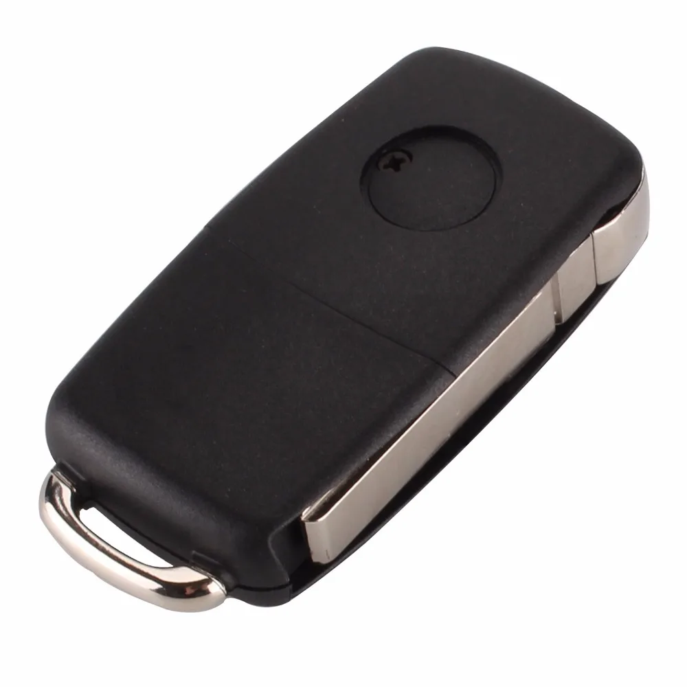 KEYYOU-Flip Folding Remote Car Key Case, Shell FOB para VW, Volkswagen, MK4, Seat, Altea, Alhambra, Ibiza, 2 botões