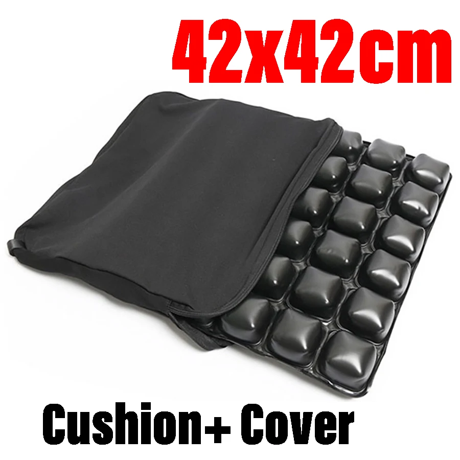 Reamocea 43x43cm 40X40cm 38X40 Anti-Decubitus Motorcycle Seat Cushion 3D Airbag Inflatable Car Seat Cushion Ride Pressure Relief