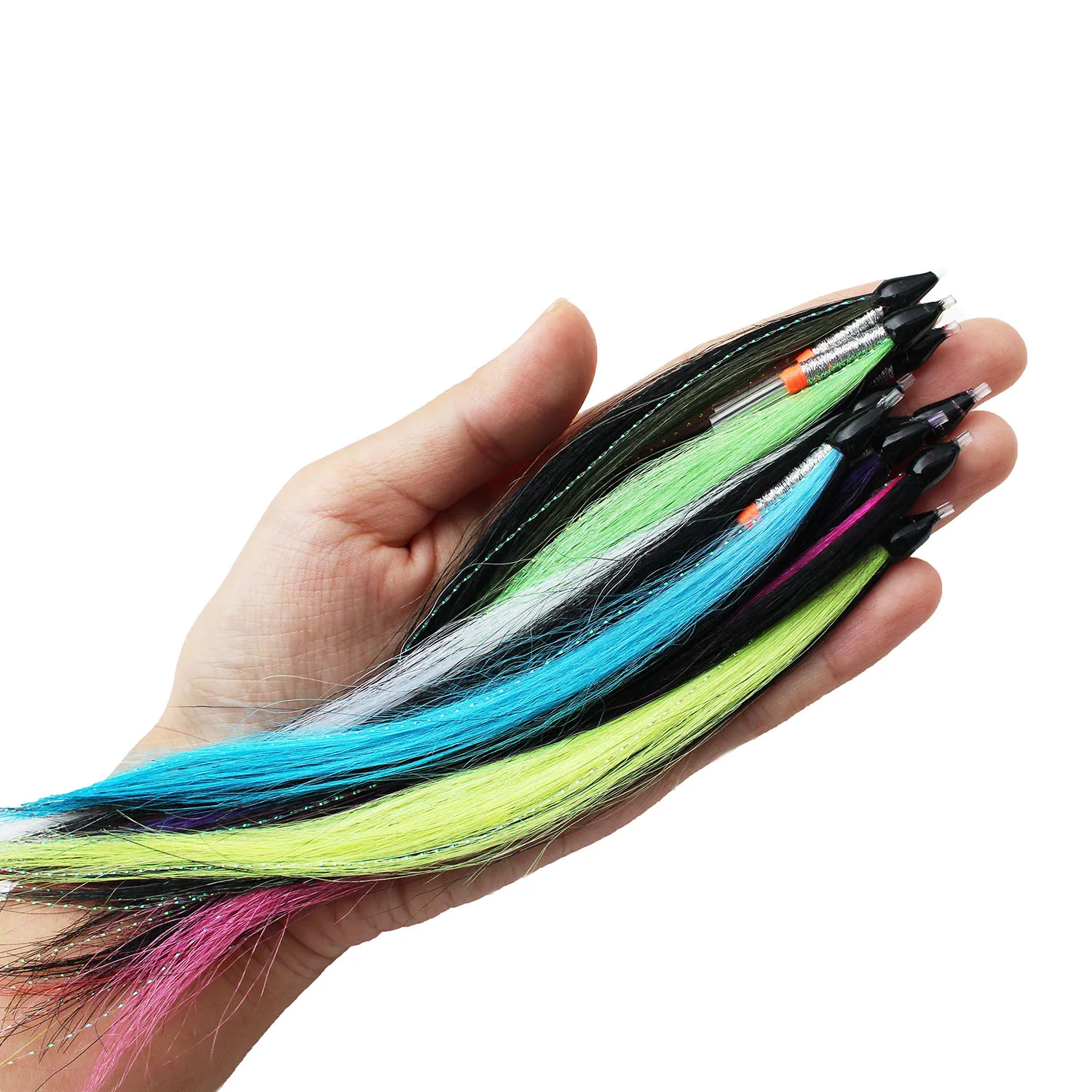 Tigofly 9 pcs/lot 9 colors Skinny Sunray Shadow Tube Fly Set 16-20cm For Salmon Trout Steelhead Fly Fishing Flies Lures Set