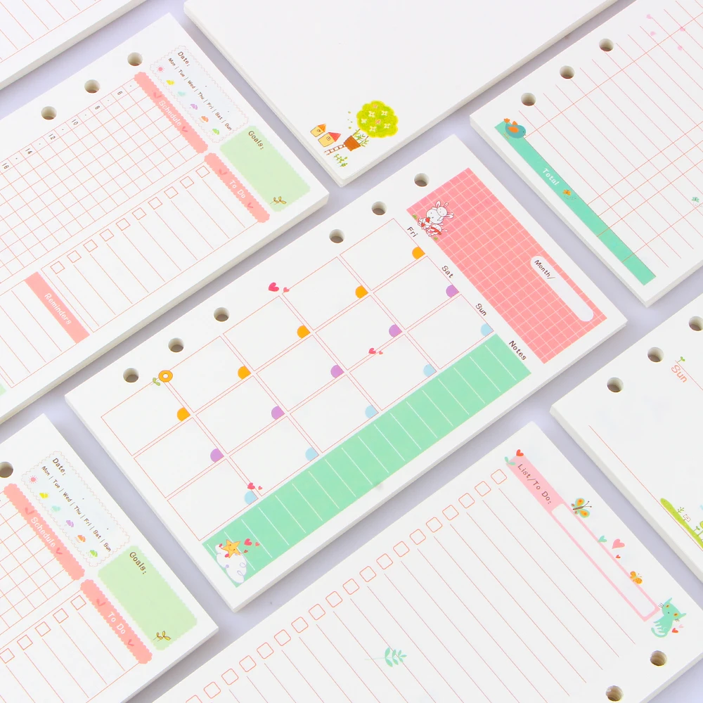 Summer Cute Series Notebook Filler Papers A5/A6 Color Inner Core Planner Inside Page gift Stationery