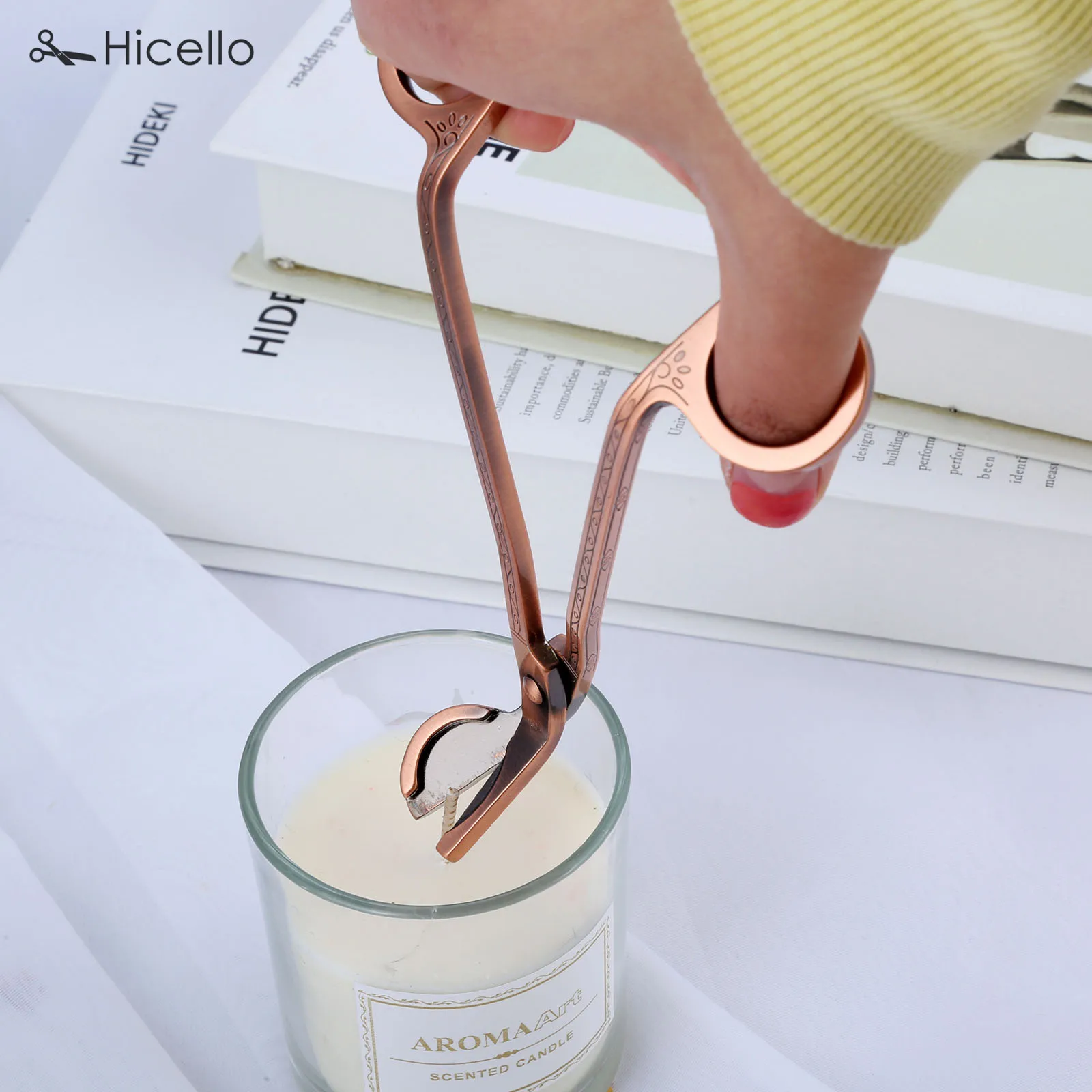 Candle Wick Trimmer Stainless Steel Candle scissors trim wick Cutter Snuffers semicircular 18cm Black Rose Gold Silver Bronze