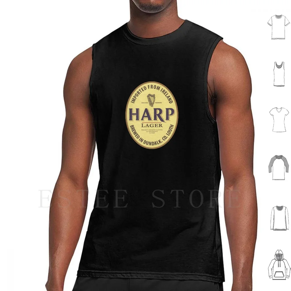 Lager Harp Brand Popular Tank Tops Vest Cotton Harp Lager Drink Beer Brand Popular Ireland