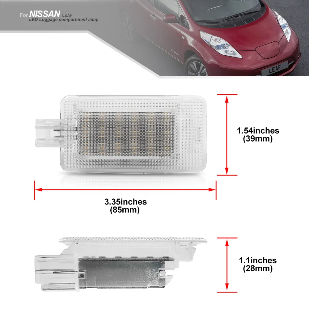 1 Pc Led Trunk Luggage Light Courtesy Footwell Lamps For Nissan Leaf Murano X-Trail Micra 2015-2017 Tiida 08-12