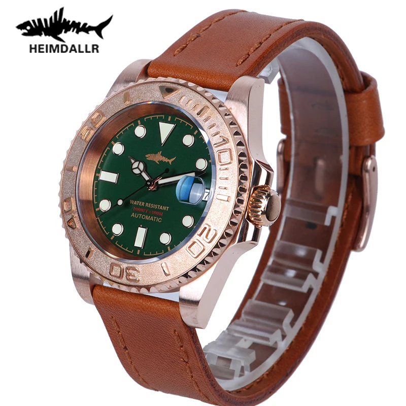 HEIMDALLR Bronze Automatic Watch Sapphire Crystal BGW-9 Luminous CuSn8 Germany Bronze Diver Watch Mechanical 30bar Waterproof