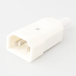 LZ-14-T1/T2 IEC Straight Cable Plug Connector C13 C14 10A 250V 3pin white female&male Plug Rewirable Power Connector