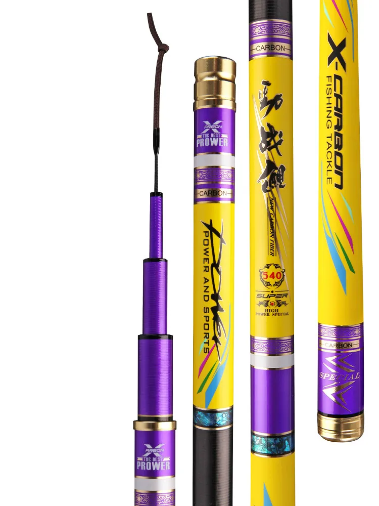 12H Super Hard Power Hand Rod 3.6m-10m Telescopic Wedkarstwo Olta Vara De Pesca 19 Tonalty Tilapia Fishing Canne a Peche