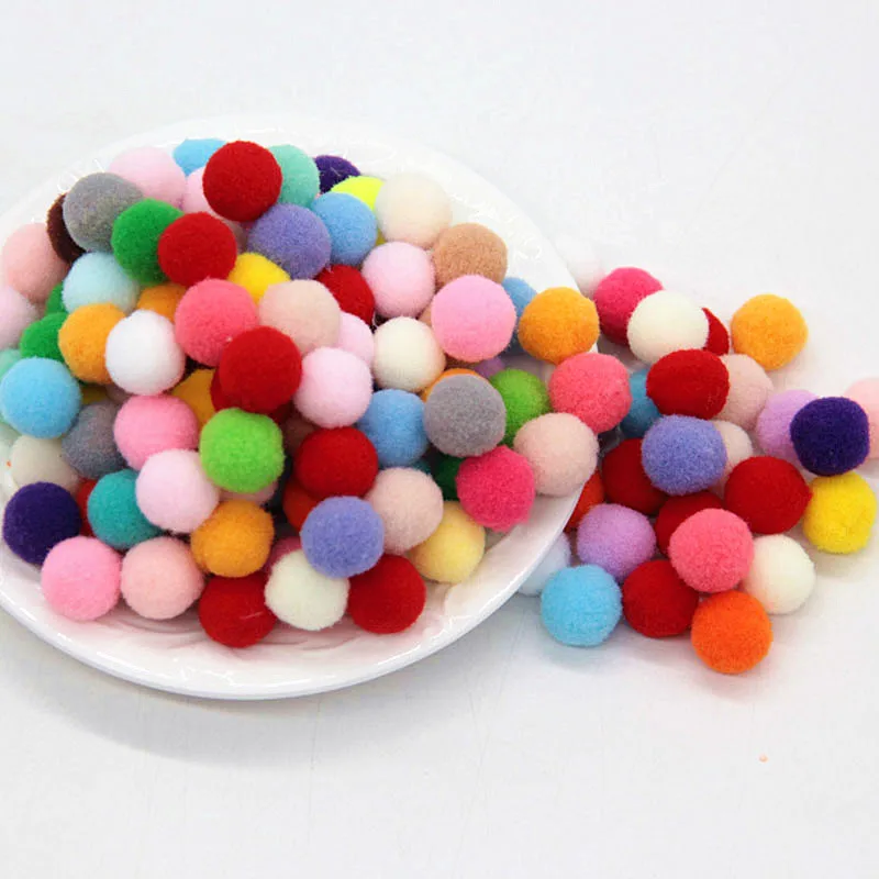 8/10/15/20/25/30mm Mini Fluffy Soft Pom Poms Pompoms Ball Handmade Kids Toys Wedding Christmas Decor DIY Sewing Craft Supplies