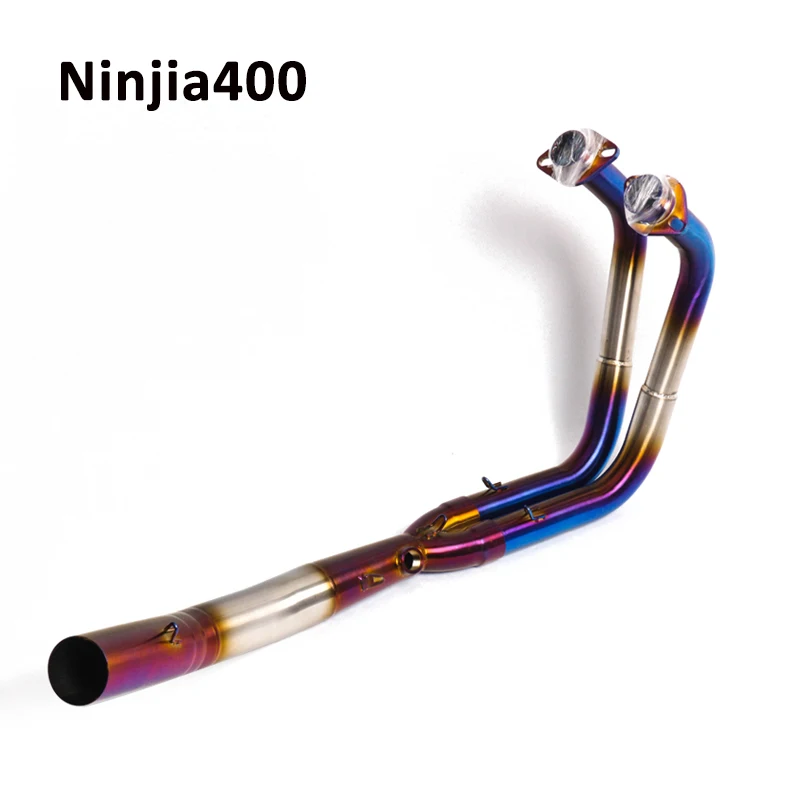 For Ninja250 for Nanja300 for Ninjia400 Motorcycle Exhaust Muffler Contact Middle Pipe for Ninja 250R 250 300 400 front pipe