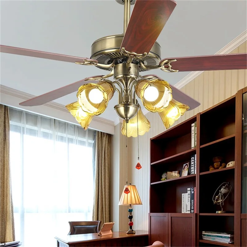 OULALA Classical Ceiling Fan Light Big 52 Inch Modern Simple Lamp With Remote Control LED For Home Living Room