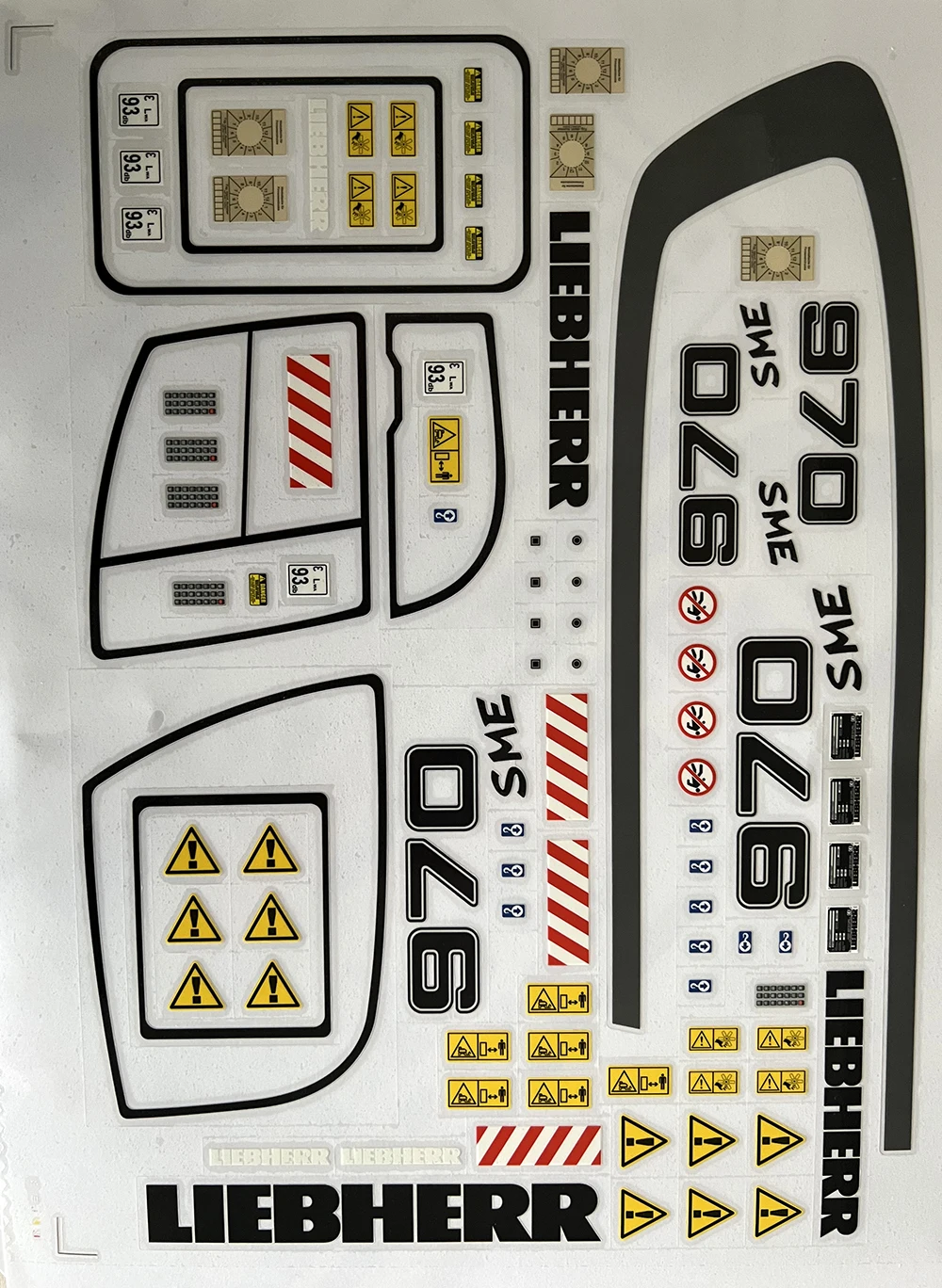 Upgrade HUINA KABOLITE K970 UV Sticker 1/14 RC Metal Hydraulic Excavator Model Accessories