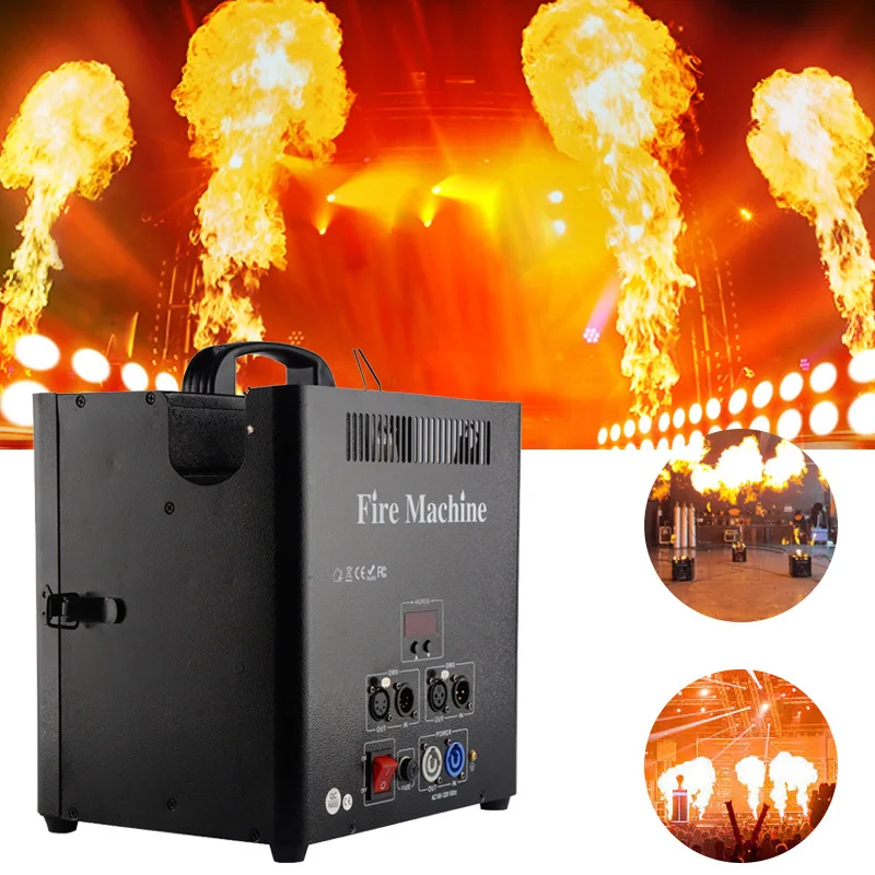 

Upscale Stage Rave Triple Flame Projector DMX512 Fire Machine Outdoor DJ Jet Music Carnival Props