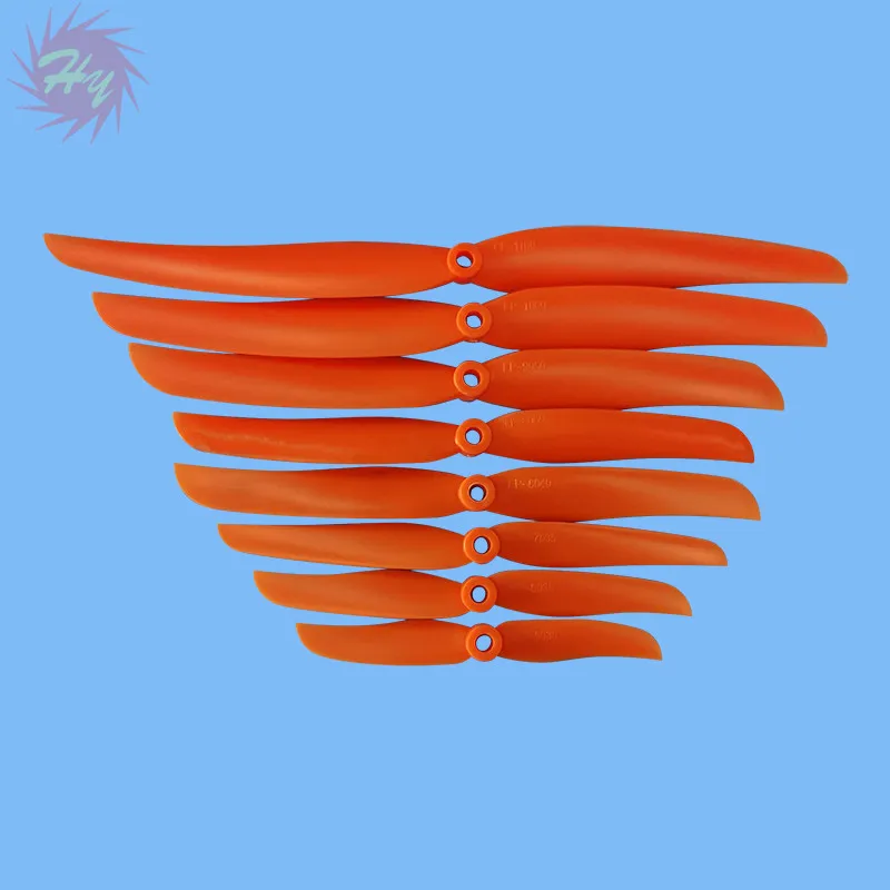 10 Pcs HY 2 Klinge Propeller 5030 6030 7035 8040 8060 9050 1060 1160 Direct Drive High-Speed Pro farbe Orange